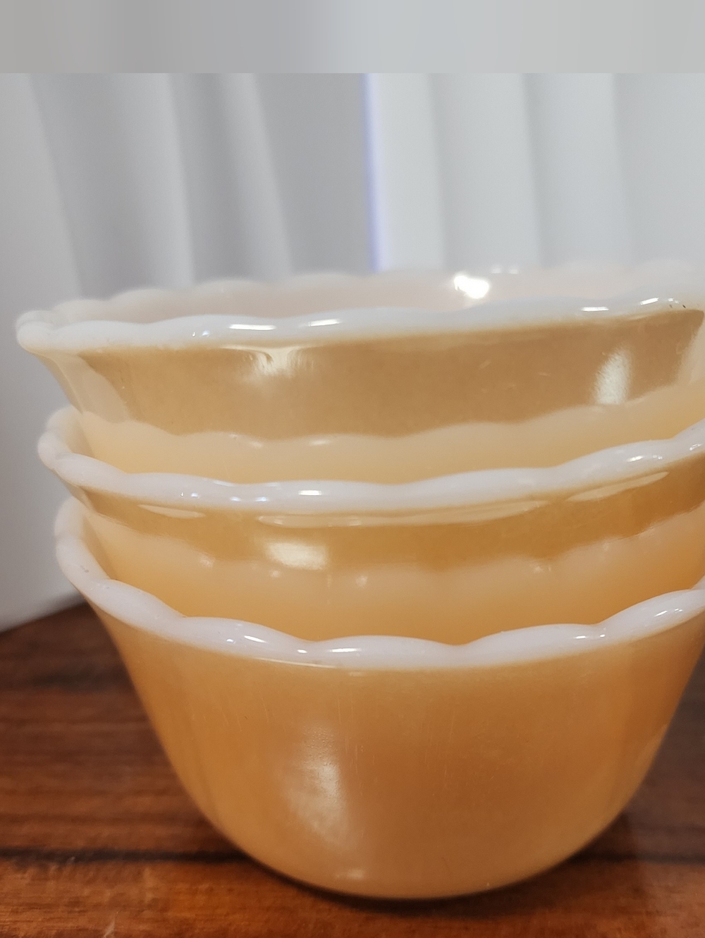 Vintage Fire King Peach Lustre Custard Cups or Ramekins
